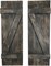 Rustic Farmhouse 36 in. x 12 in. Reclaimed Wood Decorative Shutters (Set of 2)